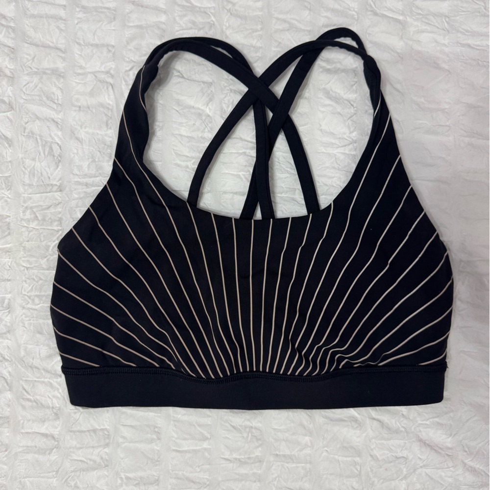 Lululemon Reflective Striped Energy Sports Bra Size 6